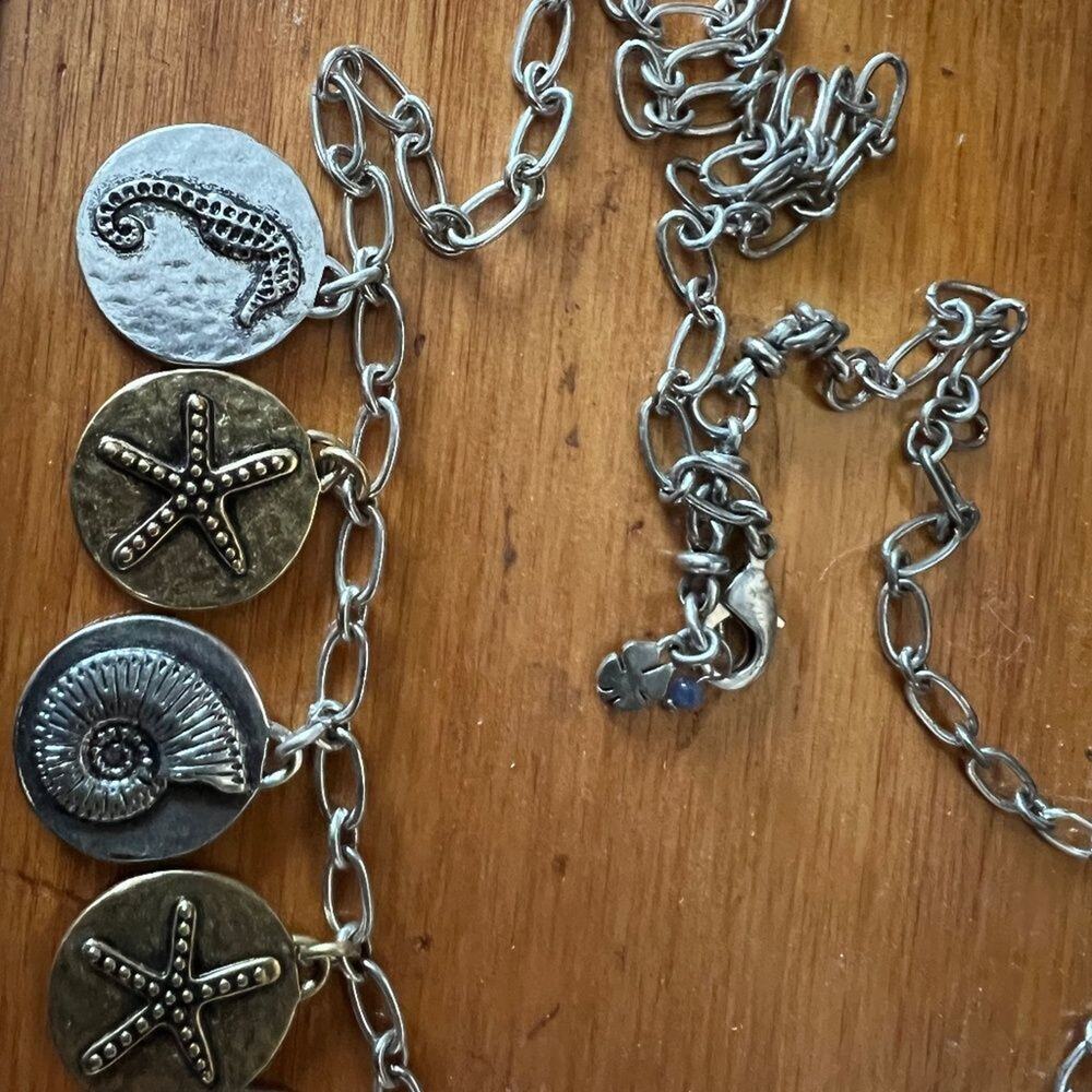Lucky Brand Silver Tone Necklace 28in - Picture 2 of 3